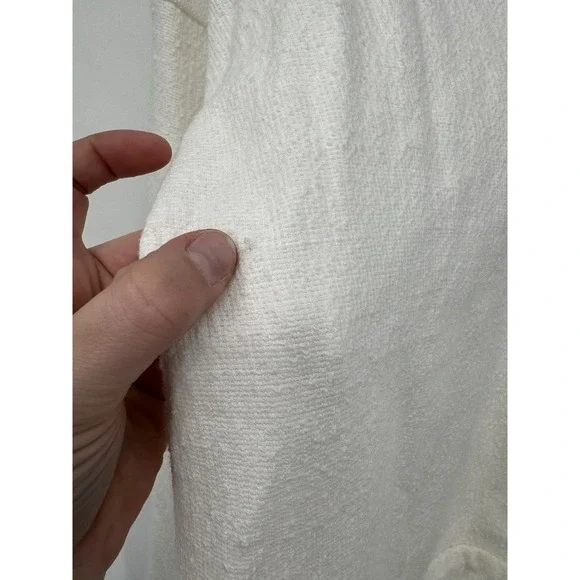 NWT White Wrap Sweater Top Tie Waist Long Sleeve Cozy Neutral Clean Girl Cottage - Picture 4 of 12